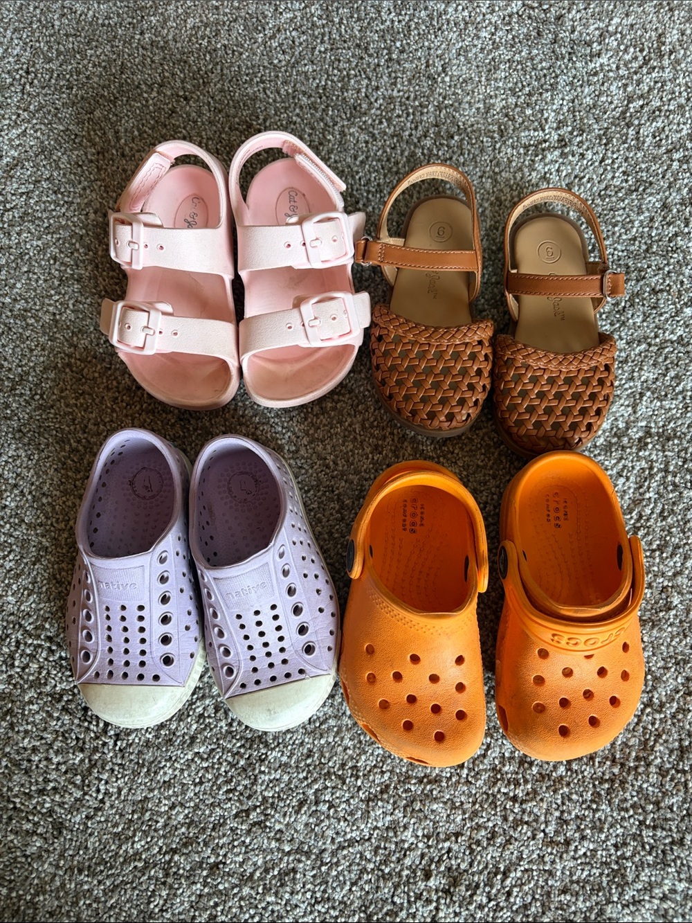 Toddler Girls size 6 summer shoe bundle